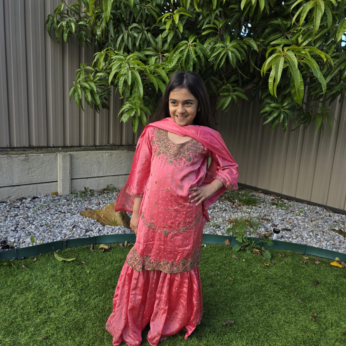 Silk Sharara Suit for Kids – Elegant Ethnic Wear for Girls