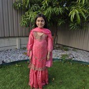 Silk Sharara Suit for Kids – Elegant Ethnic Wear for Girls 10