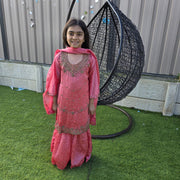 Silk Sharara Suit for Kids – Elegant Ethnic Wear for Girls 8