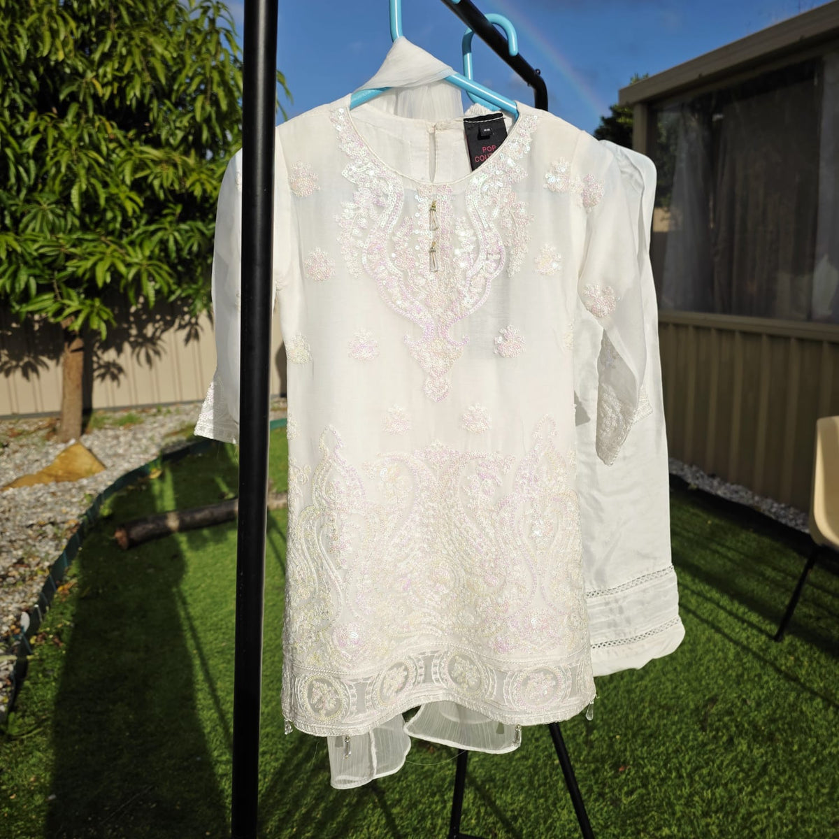 White Chiffon Kids Salwar Suit – Graceful Ethnic Wear