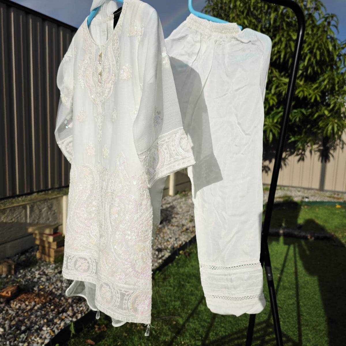 White Chiffon Kids Salwar Suit – Graceful Ethnic Wear