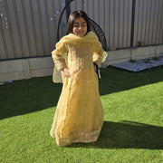 Beige Organza Kids Anarkali Dress – Elegant Ethnic Wear 9