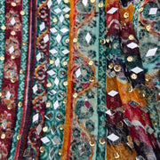 Velvet Winter Shawl with Mirror & Sequence Work – Ladies Shawl 10