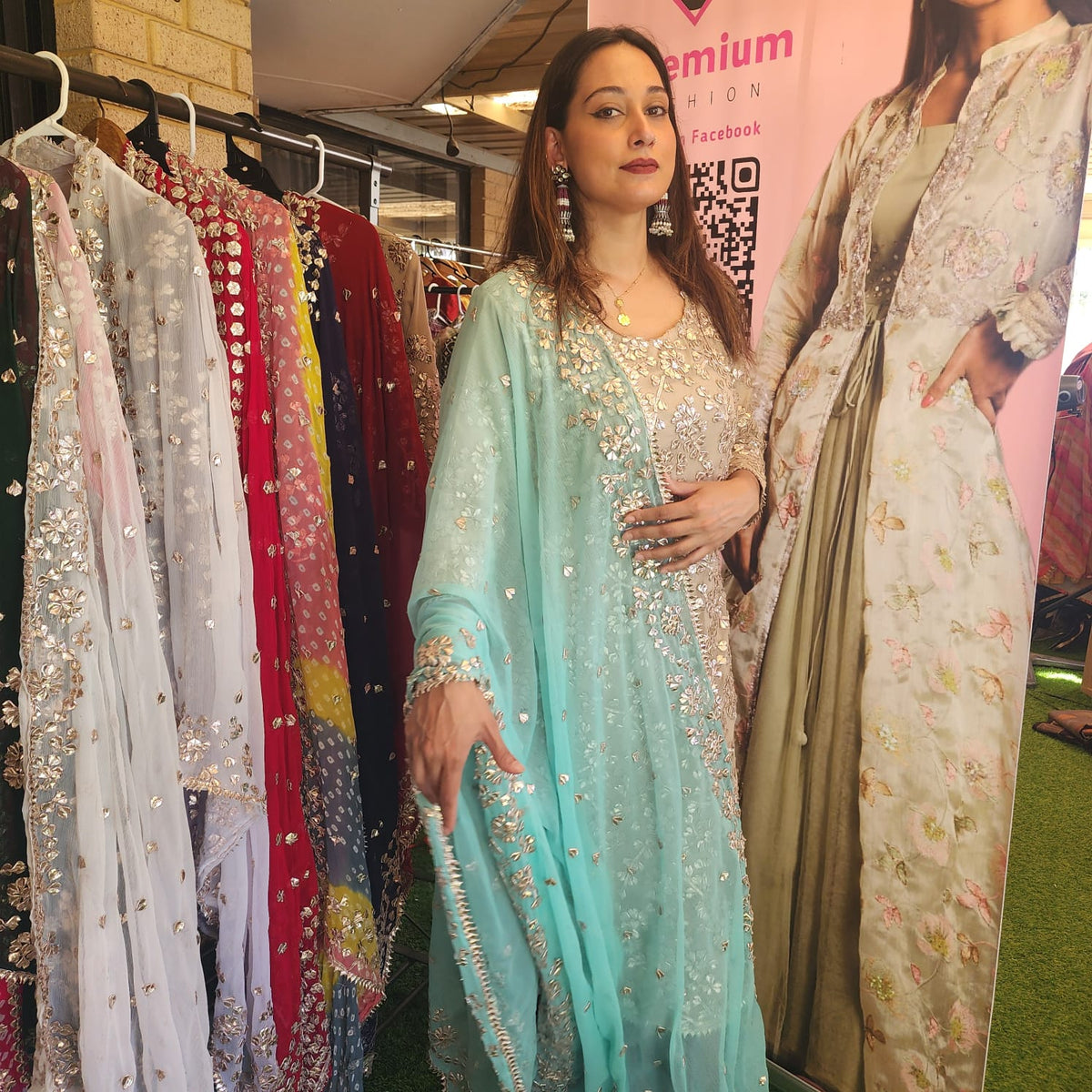 Royal Gota Patti Pakistani Shalwar Kameez – Chiffon Elegance for Women