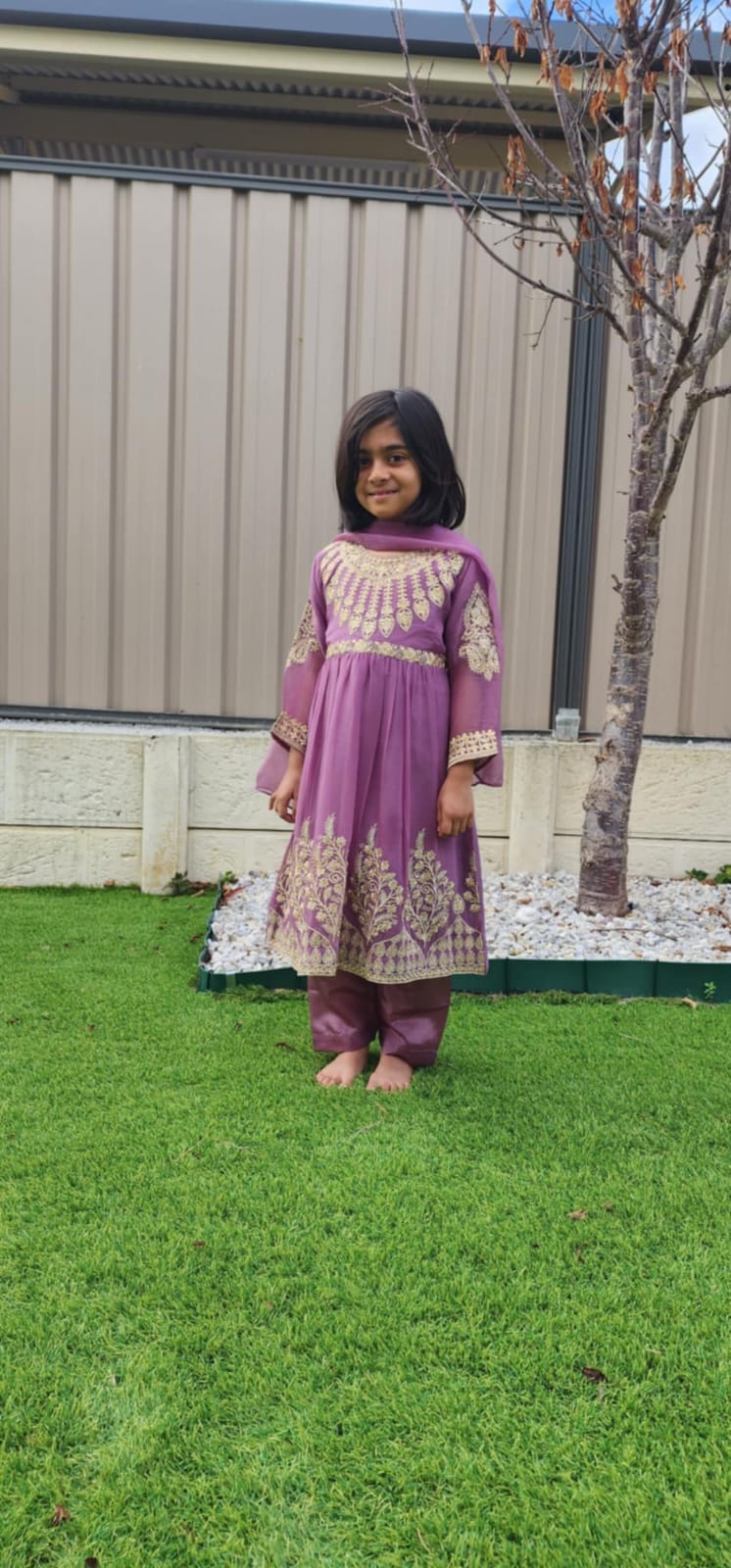Light Purple Chiffon Anarkali Dress for Kids – Luxe Occasionwear