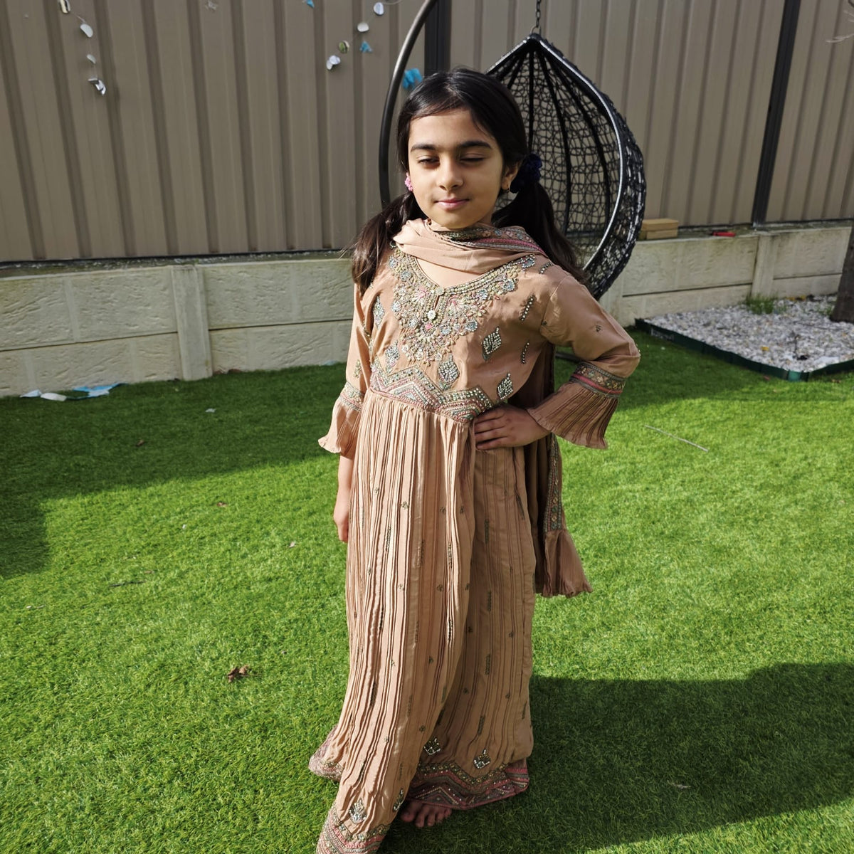 Silk Anarkali Gown for Kids – Regal Ethnic Wear for Girls