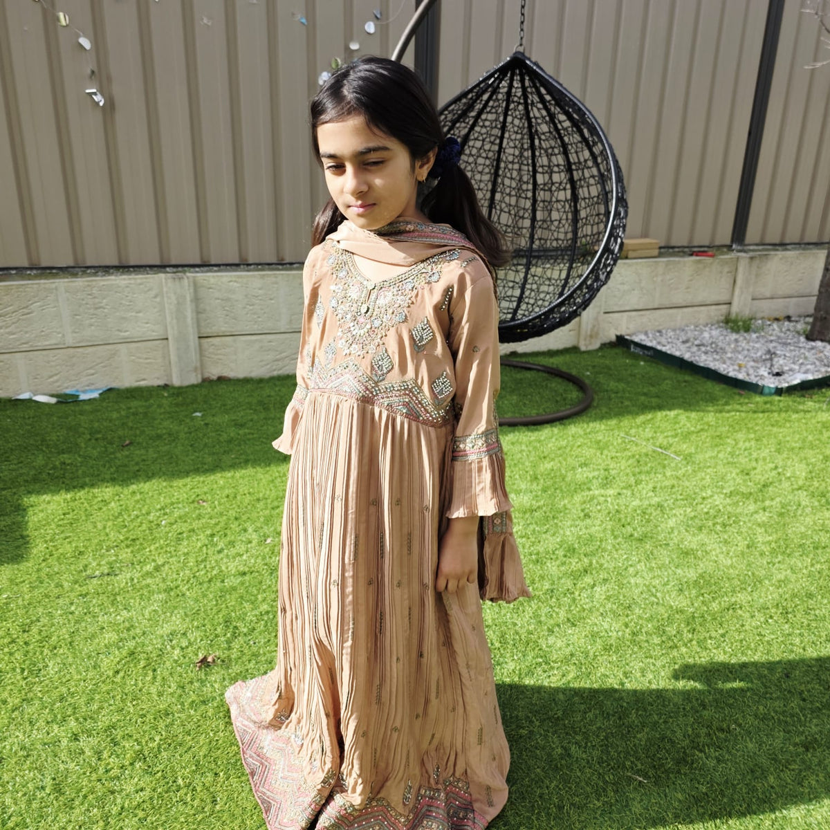 Silk Anarkali Gown for Kids – Regal Ethnic Wear for Girls