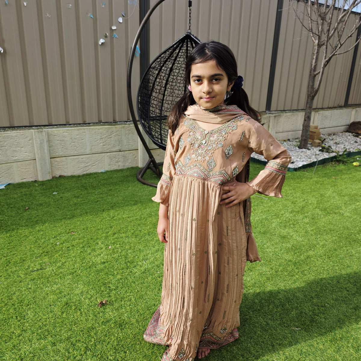 Silk Anarkali Gown for Kids – Regal Ethnic Wear for Girls