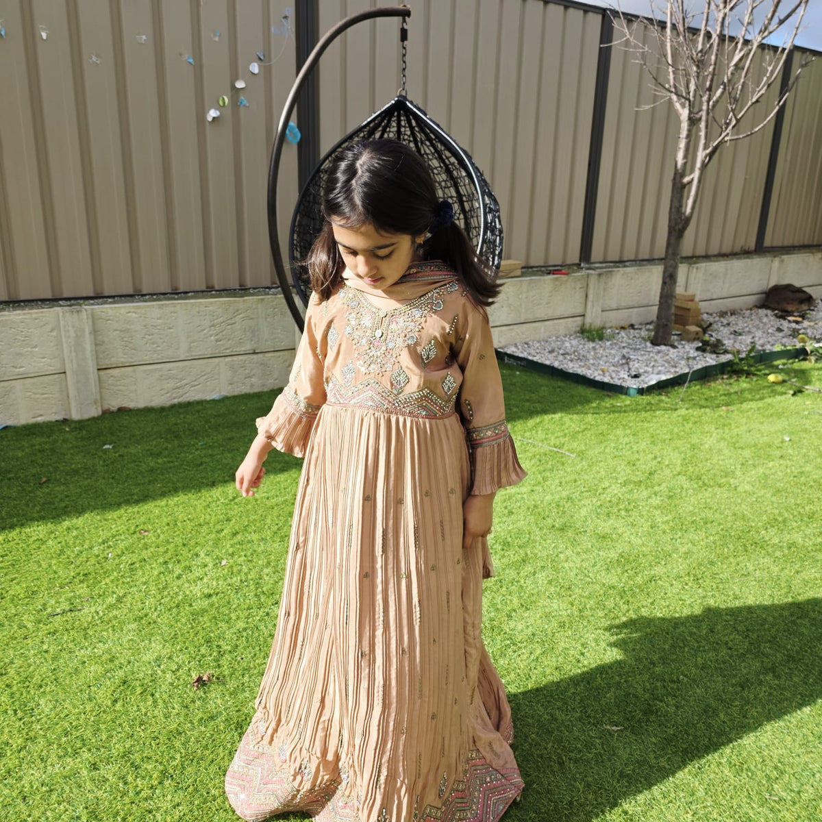 Silk Anarkali Gown for Kids – Regal Ethnic Wear for Girls