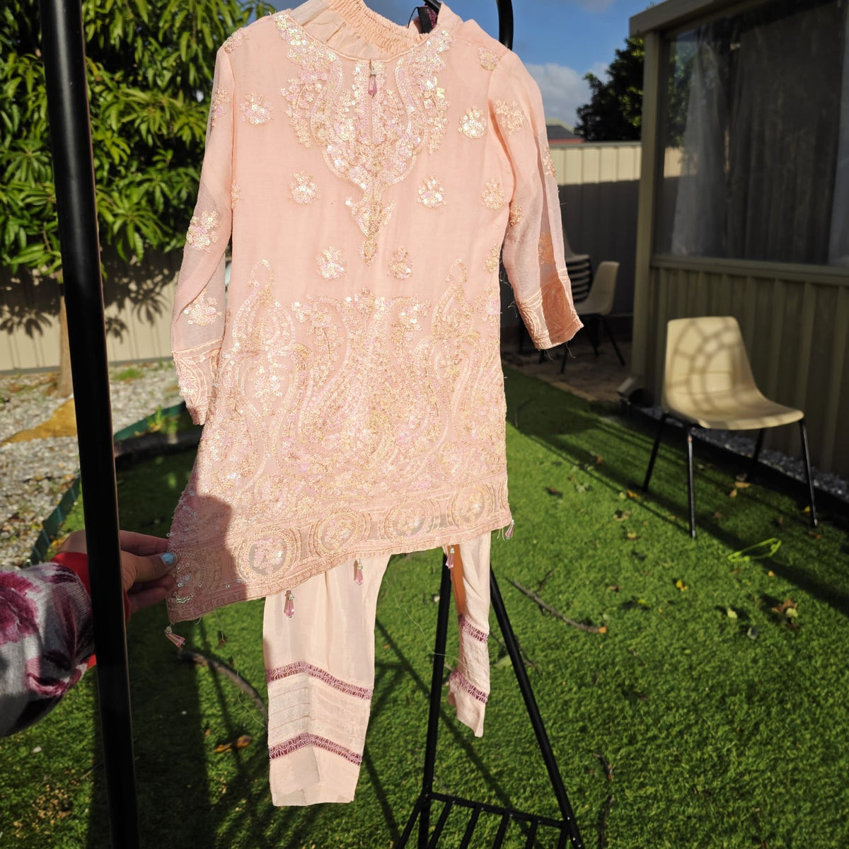 Baby Pink Chiffon Kids Salwar Suit – Soft & Stylish