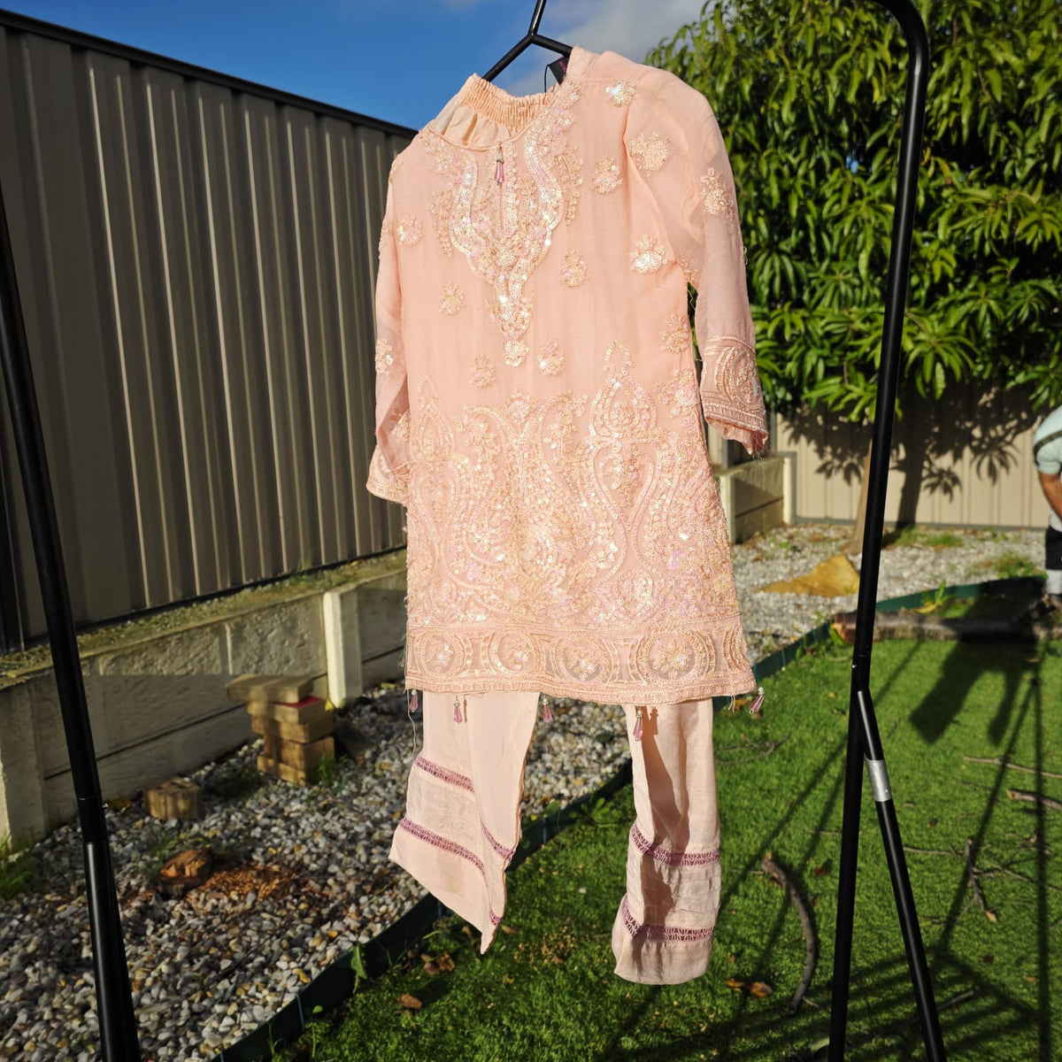 Baby Pink Chiffon Kids Salwar Suit – Soft & Stylish