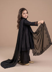 Peplum Sharara Set for Girls – Roman Silk with Cutwork Lace Dupatta 6