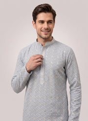 Diwali Chikankari Kurta Pajama for Men – Rayon Chikan Schiffli Kurta with Cotton Pyjama in 6 Colours 18