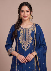 Diwali Chinon Silk Sharara Suit – Pearl & Sequin Embroidered Kurti with Lace Dupatta 4