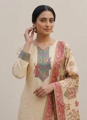 Diwali Cream Kani Silk Suit – Handwoven Dancing Women Border & Kani Dupatta 5