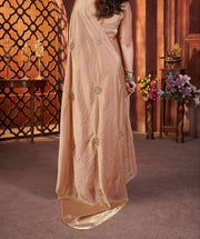 Diwali Fendi Satin Handwork Saree – Bead & Pipe Work Butta Saree with Plain Blouse in 3 Colours 15