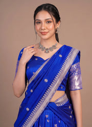 Diwali Half Saree Lehenga – Soft Silk Zari Woven Langa Voni with Embroidered Vichitra Dupatta 8