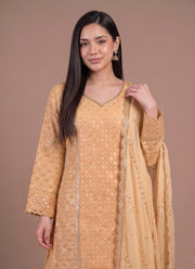 Diwali Heavy Georgette Kurti Palazzo Set – Sequin Lattice Kurti with Flared Palazzo & Dupatta 12