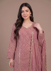 Diwali Heavy Georgette Kurti Palazzo Set – Sequin Lattice Kurti with Flared Palazzo & Dupatta 8