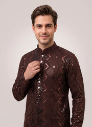 Diwali Heavy Sequin Kurta for Men – Sequin & Mirror Work Kurta in 10 Designs with Optional Pyjama 9