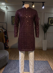Diwali Heavy Sequin Kurta for Men – Sequin & Mirror Work Kurta in 10 Designs with Optional Pyjama 11
