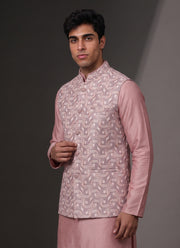 Diwali Jacquard Koti Kurta Pajama Set for Men – Silk Kurta Pyjama with Heavy Jacquard Nehru Jacket 44