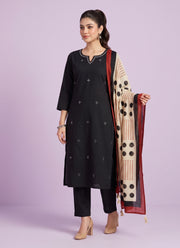 Diwali Mirror Work Cotton Kurti Pant Set – Heavy Cotton Kurti with Printed Mul Dupatta (Size 38 to 46) 4