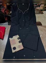Diwali Mirror Work Cotton Kurti Pant Set – Heavy Cotton Kurti with Printed Mul Dupatta (Size 38 to 46) 6