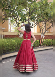 Diwali Navratri Chaniya Choli – Rayon Lehenga with Gamthi Mirror Work Choli & Cowrie Shell Lace 29