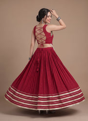Diwali Navratri Chaniya Choli – Rayon Lehenga with Gamthi Mirror Work Choli & Cowrie Shell Lace 15