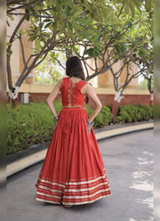 Diwali Navratri Chaniya Choli – Rayon Lehenga with Gamthi Mirror Work Choli & Cowrie Shell Lace 26