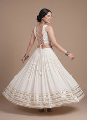 Diwali Navratri Chaniya Choli – Rayon Lehenga with Gamthi Mirror Work Choli & Cowrie Shell Lace 7