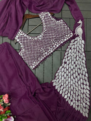 Georgette Saree – Embroidery Sequence Work, Ready to Wear 4