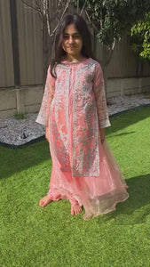 Elegant Kids Gown in Organza – Festive & Party Wear for Girls