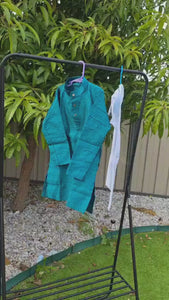 Sea Green silk kurta with white cotton pyjama – traditional boys outfit”