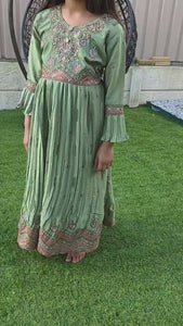 Silk Anarkali Gown for Kids – Elegant Wear for Girls