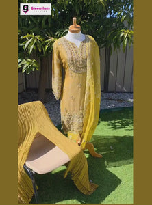 Pakistani Salwar Suit – Vibrant Yellow Elegance
