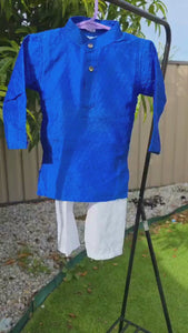 Royal Blue Kids Kurta Pajama Set – Elegant Ethnic Wear