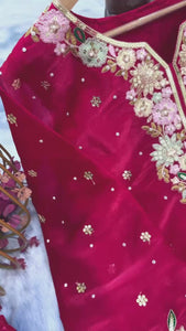 Jimmy Choo Embroidered Plazzo Set – Butterfly Net Dupatta