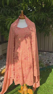 Pakistani 3-Piece Salwar Suit – Pashmina & Satin Variants