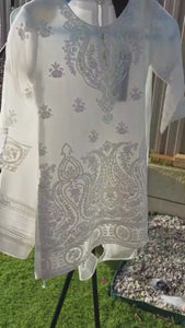 White Chiffon Kids Salwar Suit – Graceful Ethnic Wear