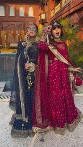 Embroidered Chinon Silk Anarkali Suit – Butterfly Net Dupatta