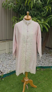 Light Pink Winter Kashmiri Long Coat for Women