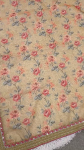 Embroidered French Crepe Farshi Salwar Suit – Moti & Printed Dupatta