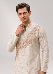 Diwali Sequin Kurta Pajama for Men – Crunchy Silk Kurta with Bead & Sequin Wave Work and Cotton Pajama 15