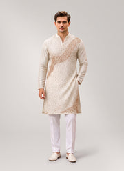 Diwali Sequin Kurta Pajama for Men – Crunchy Silk Kurta with Bead & Sequin Wave Work and Cotton Pajama 12
