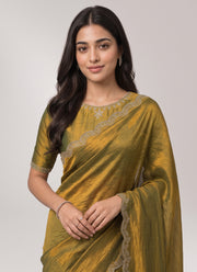 Diwali Siroski Work Saree – Space Silk with Diamond Scalloped Border in 9 Colours 18