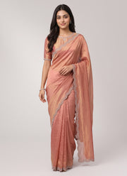 Diwali Siroski Work Saree – Space Silk with Diamond Scalloped Border in 9 Colours 3