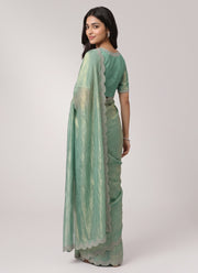 Diwali Siroski Work Saree – Space Silk with Diamond Scalloped Border in 9 Colours 7