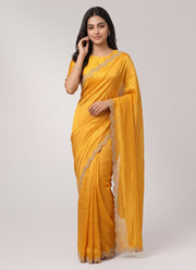 Diwali Siroski Work Saree – Space Silk with Diamond Scalloped Border in 9 Colours 11